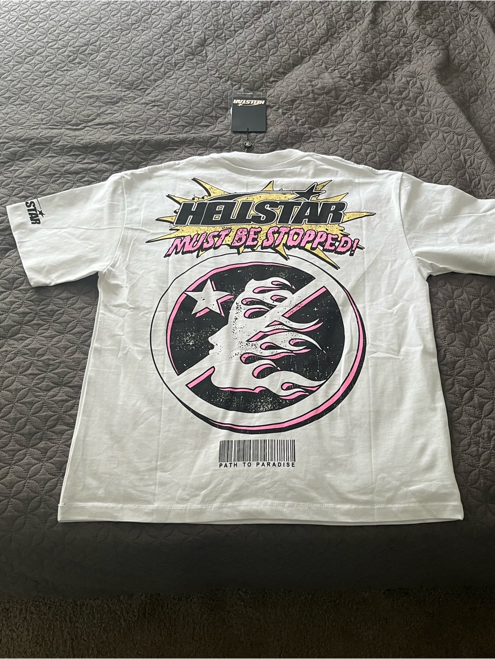 Helstar White Graphic Tee - Must Be Stopped